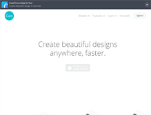 Tablet Screenshot of canva.com